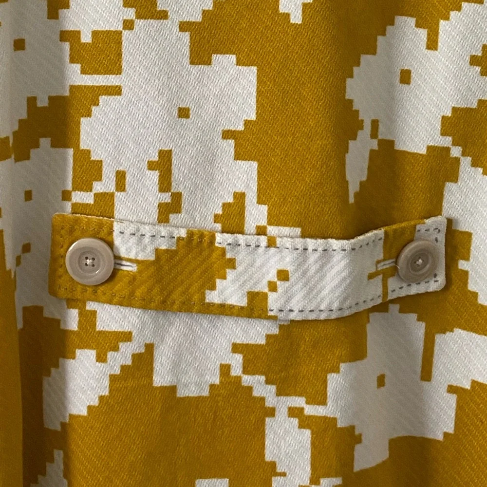 Y2K vintage Anthropologie Double-Breasted pixel Patterned Coat sz4 elevenses - Picture 4 of 8